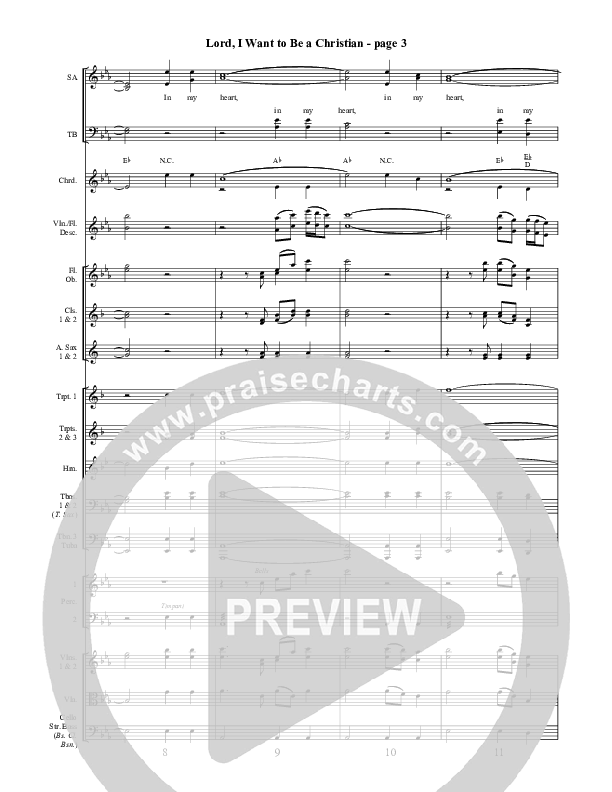 Lord I Want To Be A Christian Conductor's Score ()