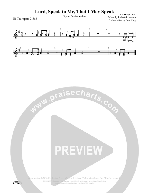 Lord Speak To Me That I May Speak Trumpet 2/3 ()