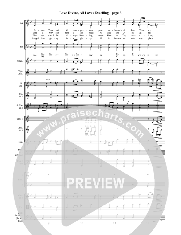Love Divine All Loves Excelling Conductor's Score ()