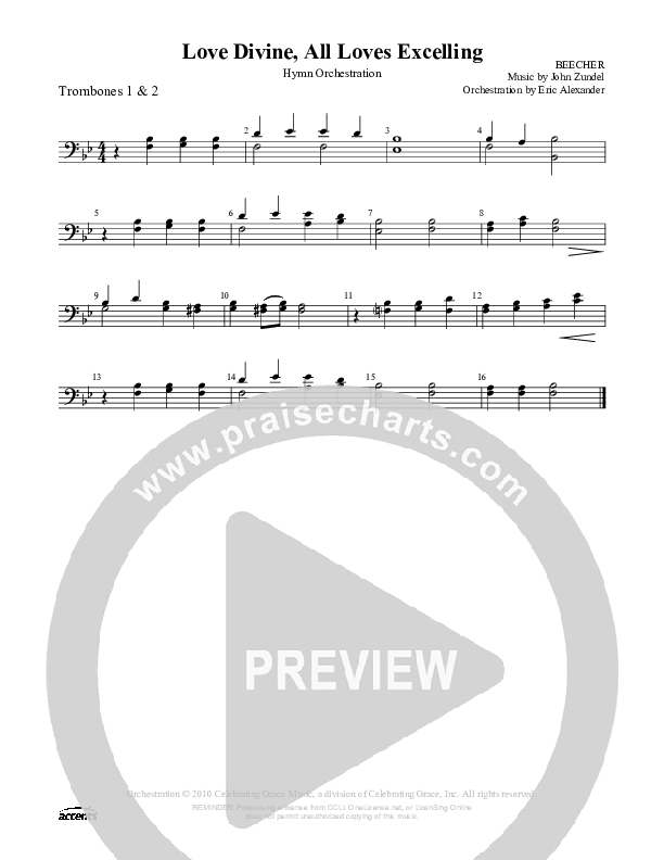 Love Divine All Loves Excelling Trombone 1/2 ()