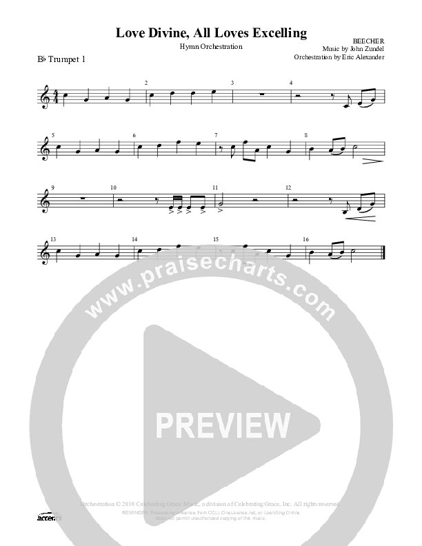 Love Divine All Loves Excelling Trumpet 1 ()