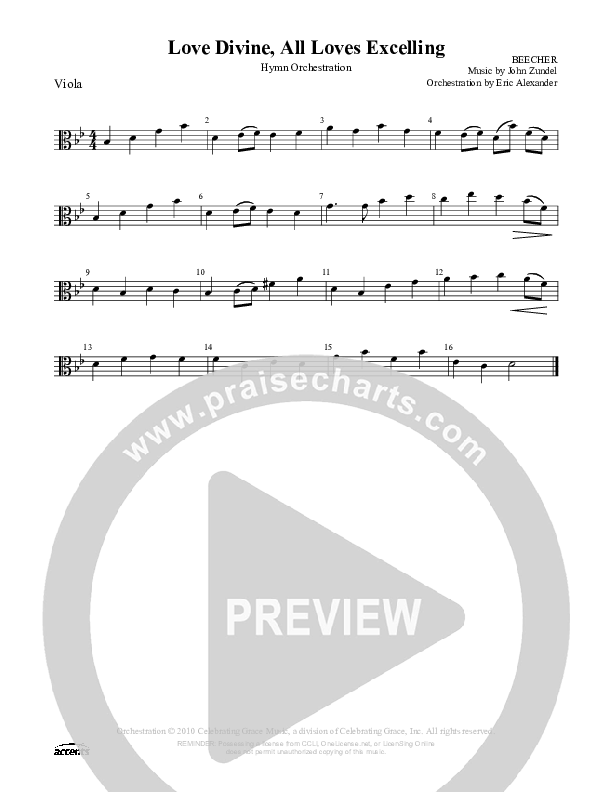 Love Divine All Loves Excelling Viola ()