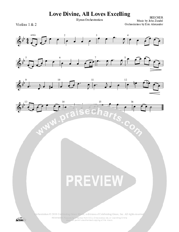 Love Divine All Loves Excelling Violin 1/2 ()