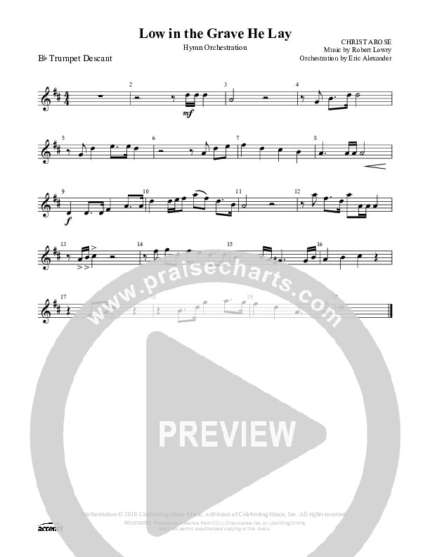 Low In The Grave He Lay Trumpet ()