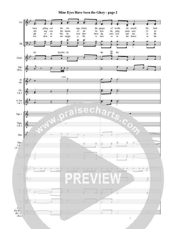 Mine Eyes Have Seen The Glory Conductor's Score ()