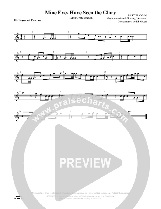 Mine Eyes Have Seen The Glory Trumpet ()