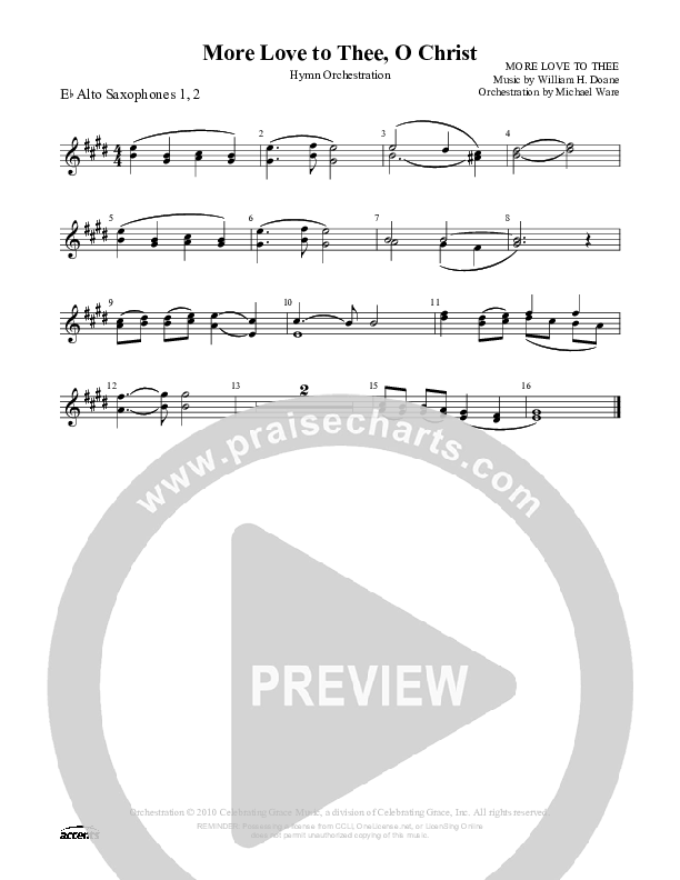 More Love To Thee O Christ Alto Sax 1/2 ()