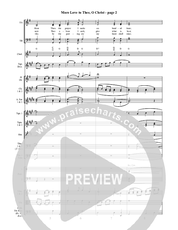 More Love To Thee O Christ Orchestration ()