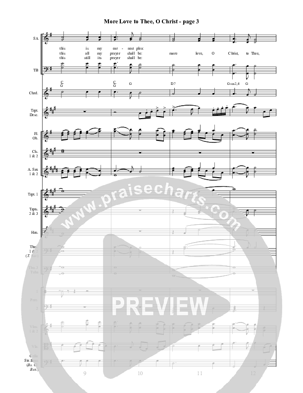More Love To Thee O Christ Conductor's Score ()