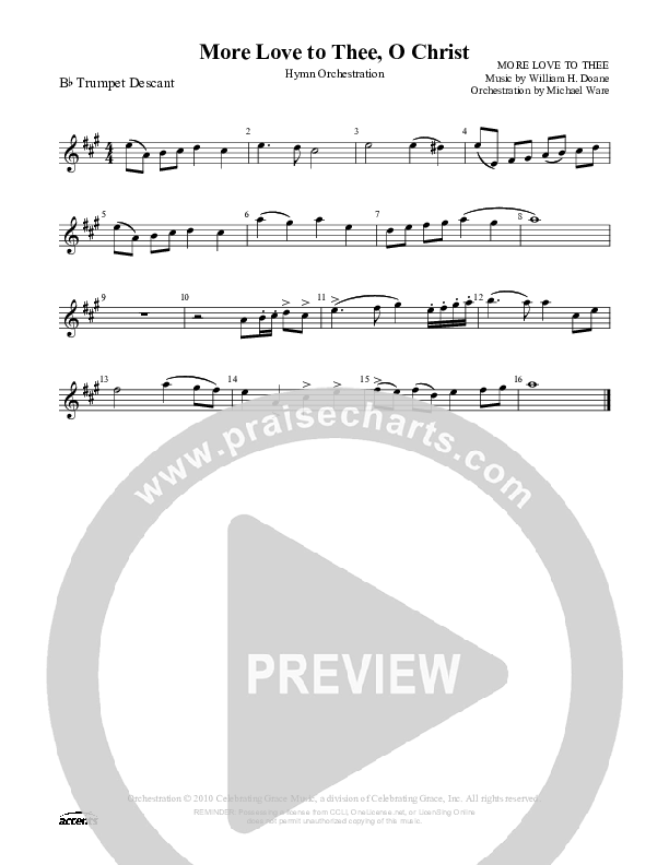 More Love To Thee O Christ Trumpet ()