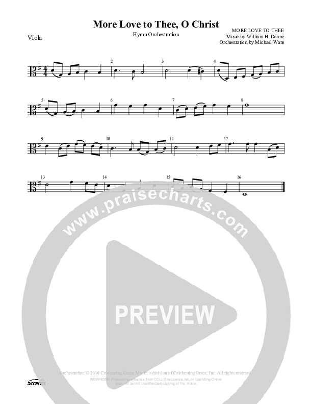 More Love To Thee O Christ Viola ()