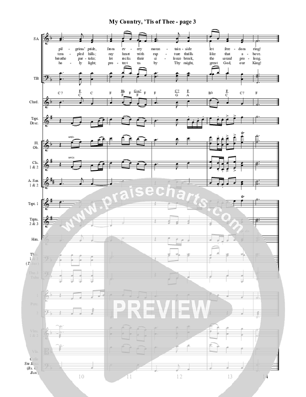 My Country Tis Of Thee Conductor's Score ()