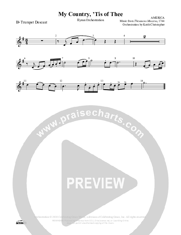 My Country Tis Of Thee Trumpet ()