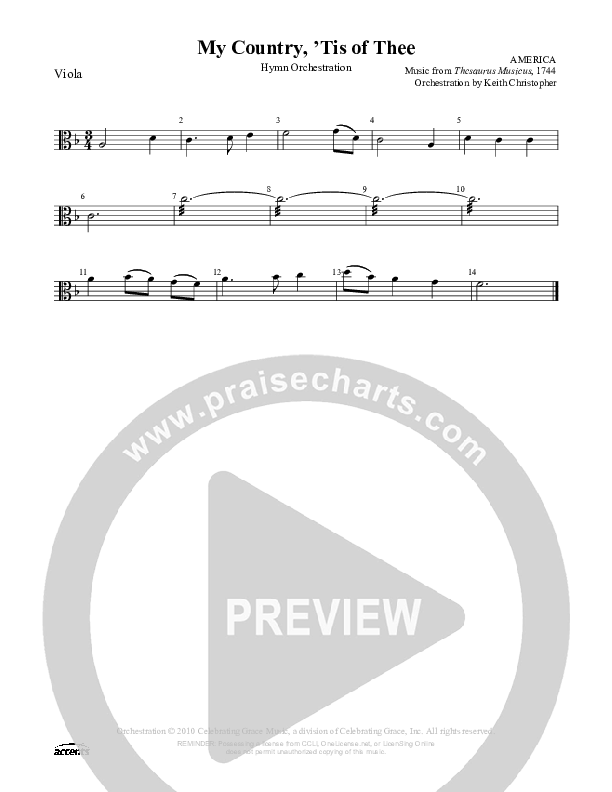 My Country Tis Of Thee Viola ()