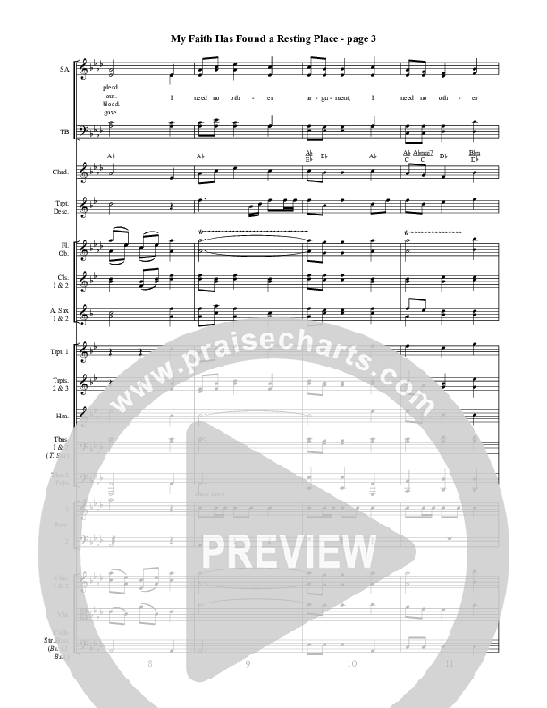 My Faith Has Found A Resting Place Conductor's Score ()