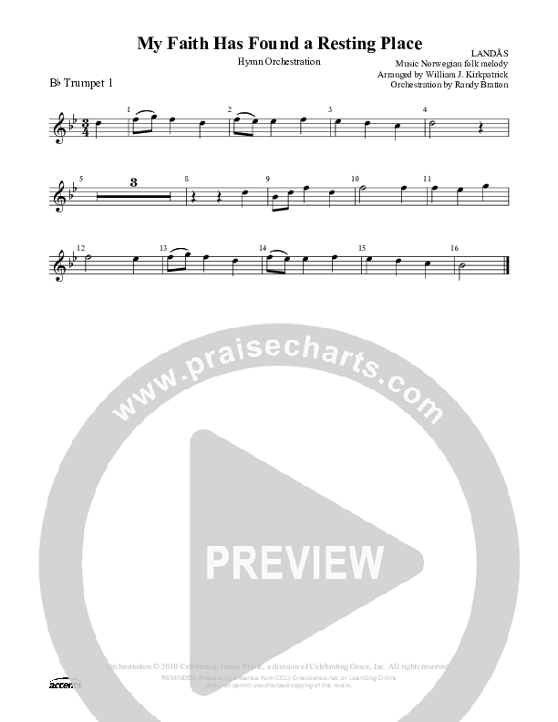 My Faith Has Found A Resting Place Trumpet 1 ()