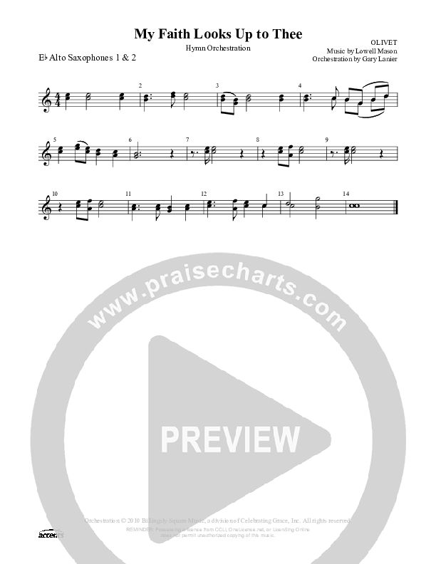 My Faith Looks Up To Thee Alto Sax 1/2 ()