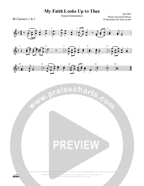 My Faith Looks Up To Thee Clarinet 1/2 ()