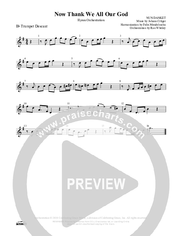 Now Thank We All Our God Trumpet ()