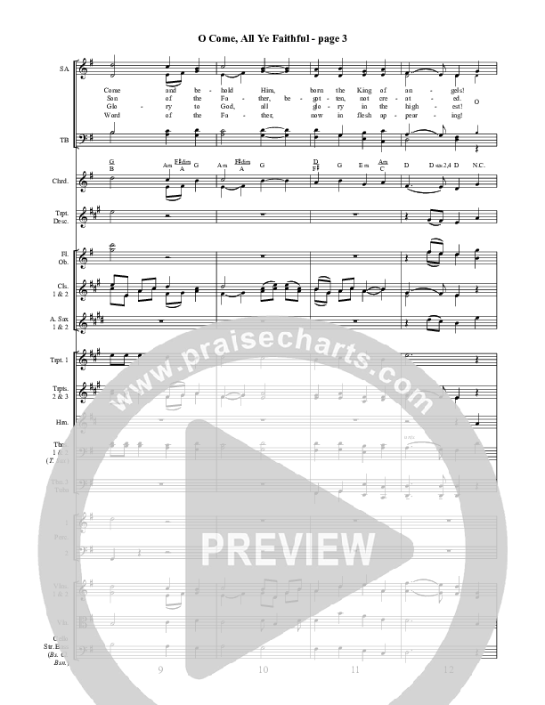 O Come All Ye Faithful Conductor's Score ()