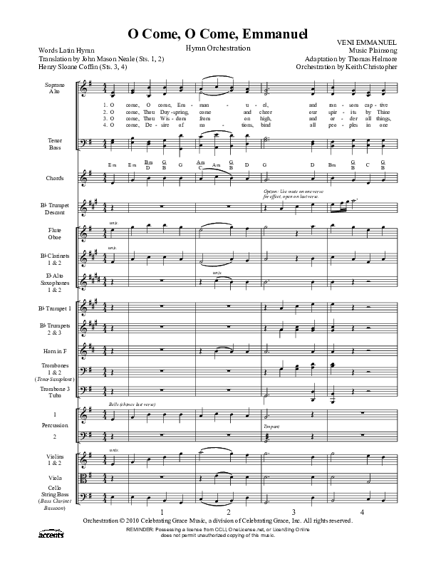 O Come O Come Emmanuel Orchestration ()