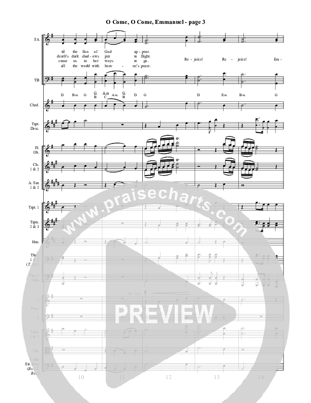 O Come O Come Emmanuel Conductor's Score ()