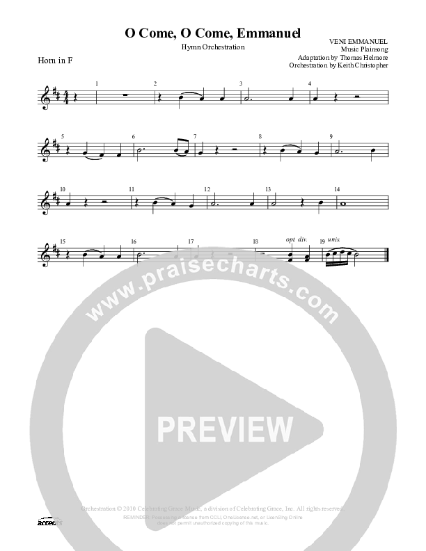 O Come O Come Emmanuel French Horn ()