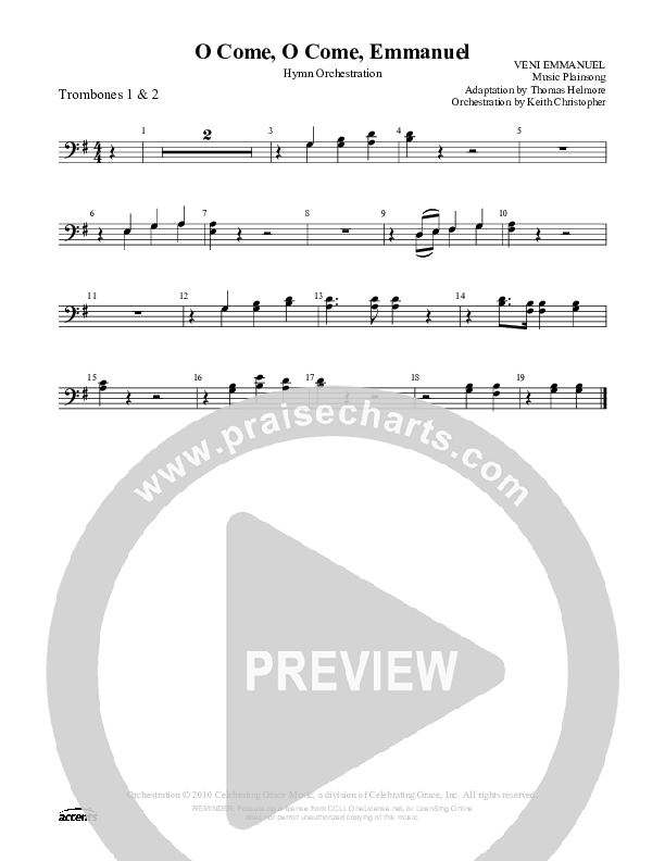 O Come O Come Emmanuel Trombone 1/2 ()