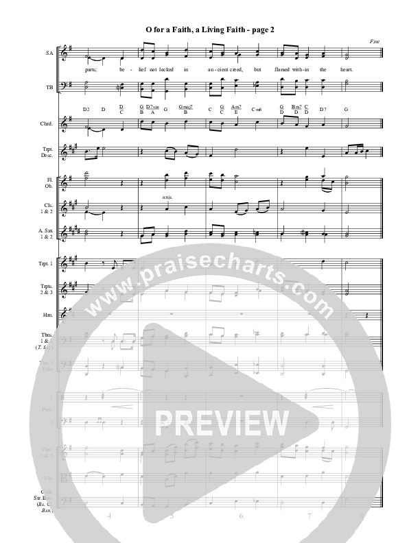 O For A Faith A Living Faith Orchestration ()