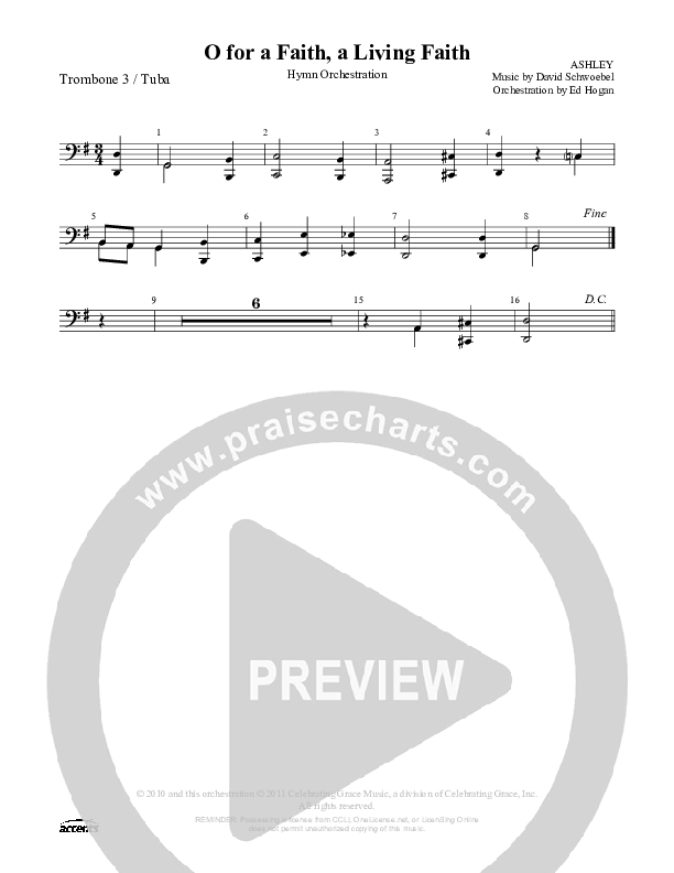 O For A Faith A Living Faith Trombone 3/Tuba ()