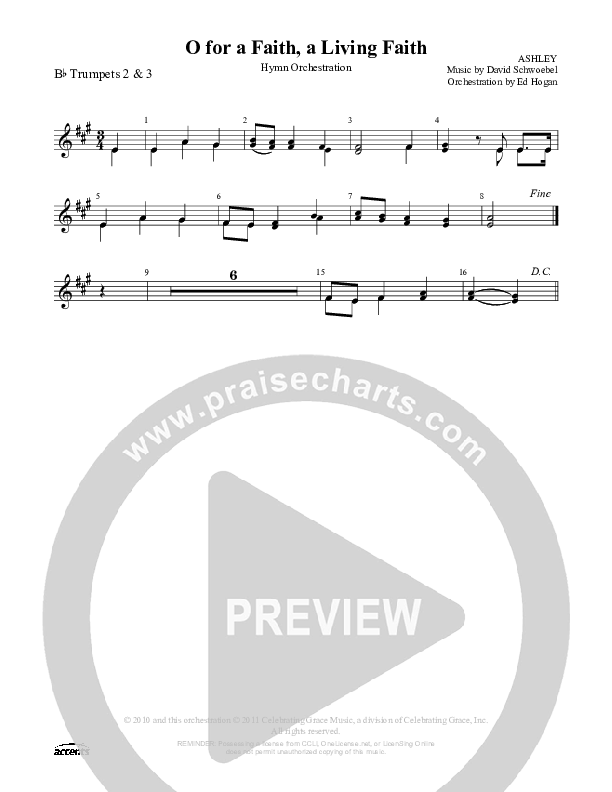 O For A Faith A Living Faith Trumpet 2/3 ()