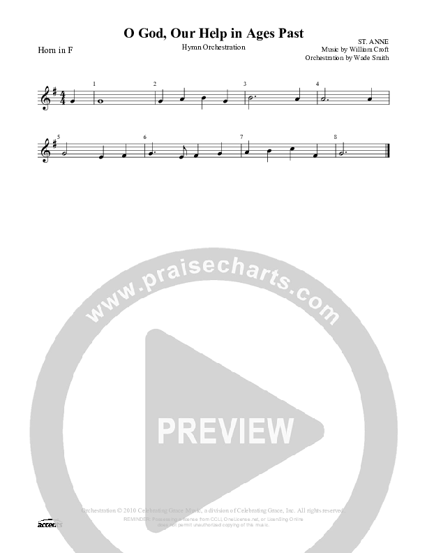 O God Our Help In Ages Past French Horn ()
