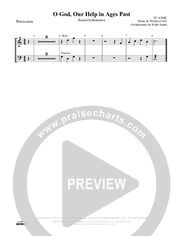 O God Our Help In Ages Past Percussion ()
