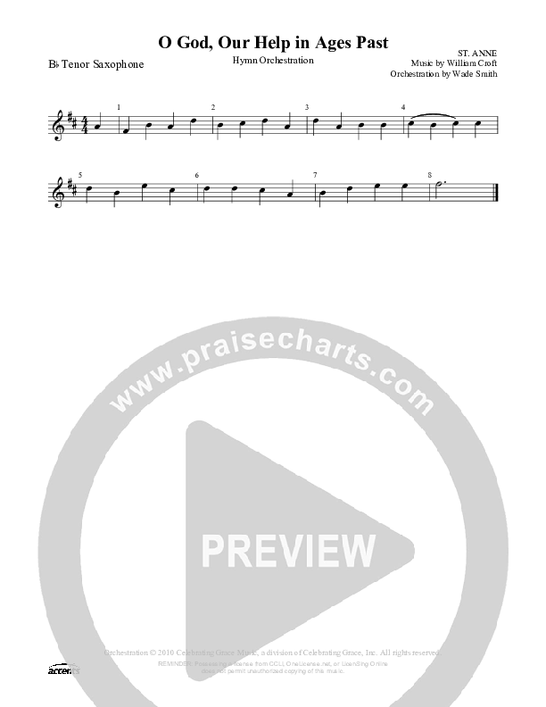 O God Our Help In Ages Past Tenor Sax 2 ()
