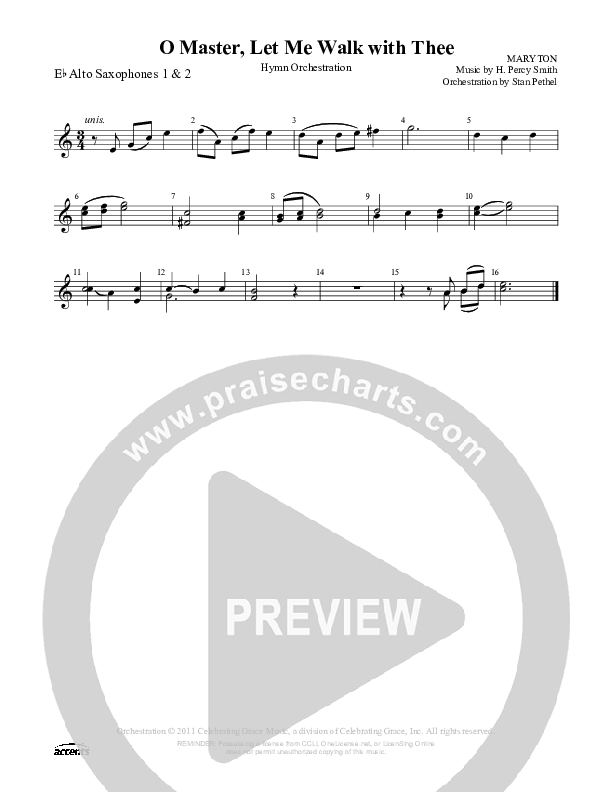 O Master Let Me Walk With Thee Alto Sax 1/2 ()