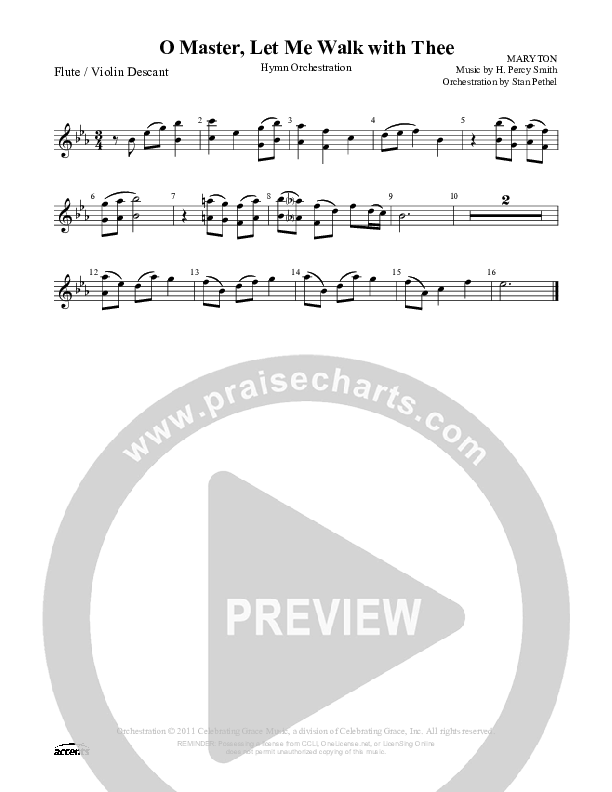 O Master Let Me Walk With Thee Flute ()