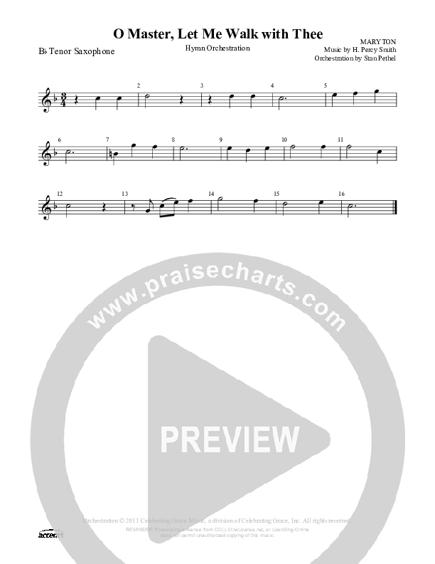 O Master Let Me Walk With Thee Tenor Sax 2 ()
