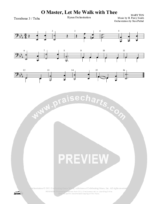 O Master Let Me Walk With Thee Trombone 3/Tuba ()