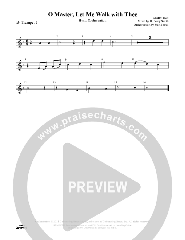 O Master Let Me Walk With Thee Trumpet 1 ()