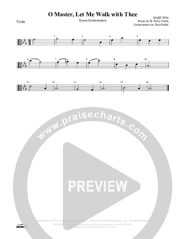 O Master Let Me Walk With Thee Viola ()