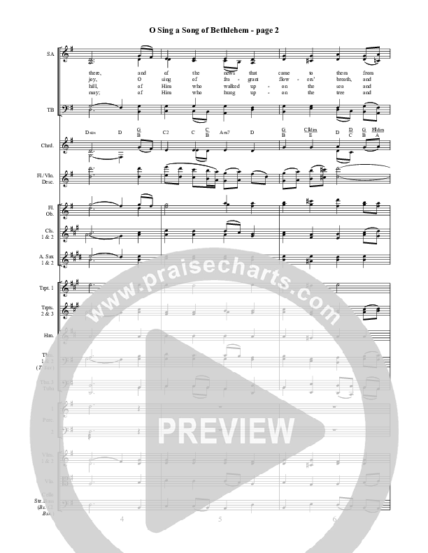 O Sing A Song Of Bethlehem Conductor's Score ()