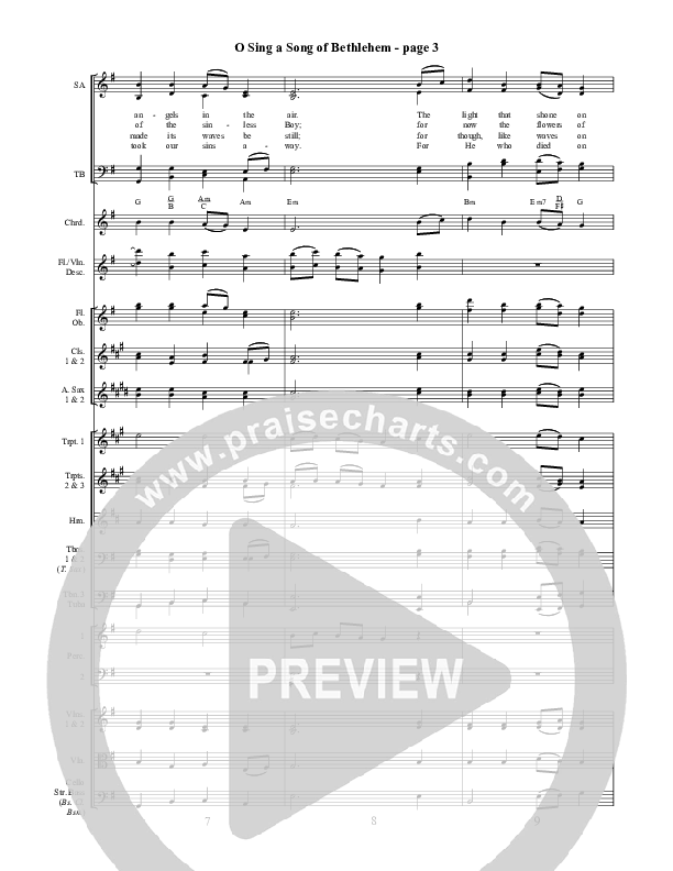 O Sing A Song Of Bethlehem Conductor's Score ()