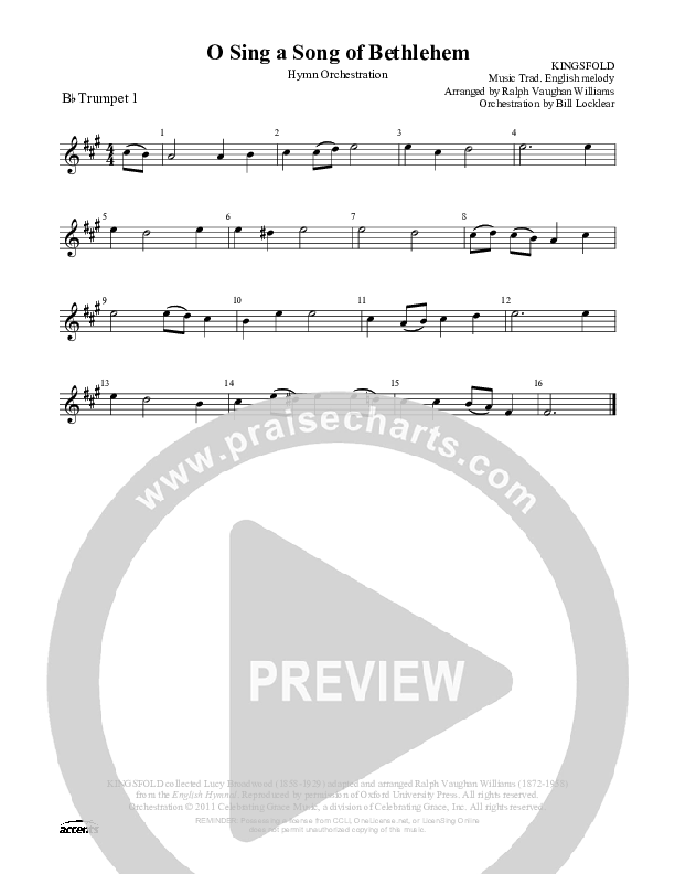 O Sing A Song Of Bethlehem Trumpet 1 ()