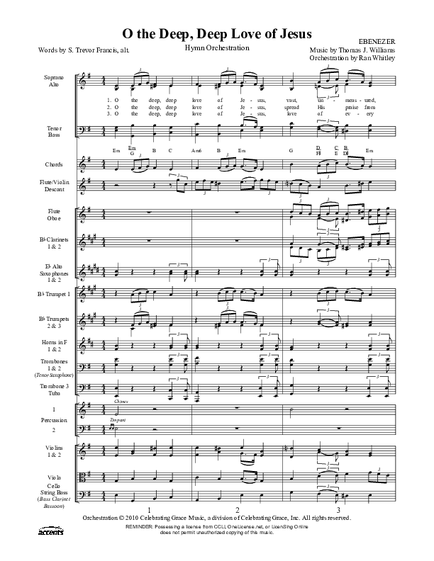 O The Deep Deep Love Of Jesus Orchestration ()