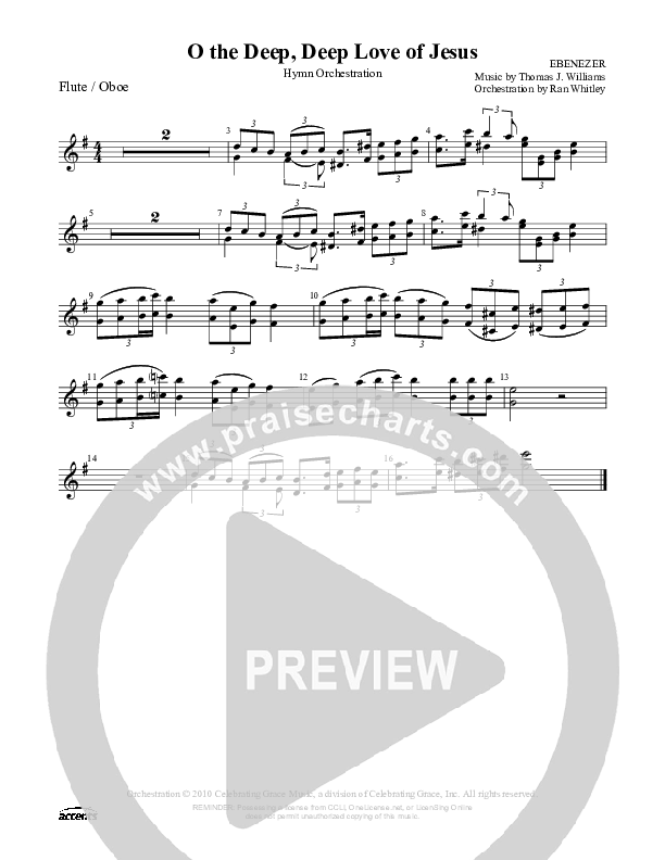 O The Deep Deep Love Of Jesus Flute/Oboe ()