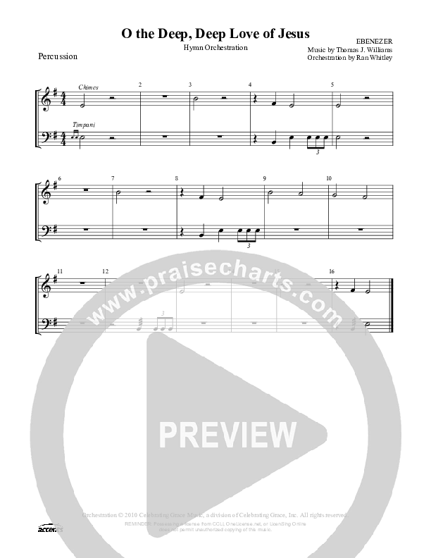 O The Deep Deep Love Of Jesus Percussion ()