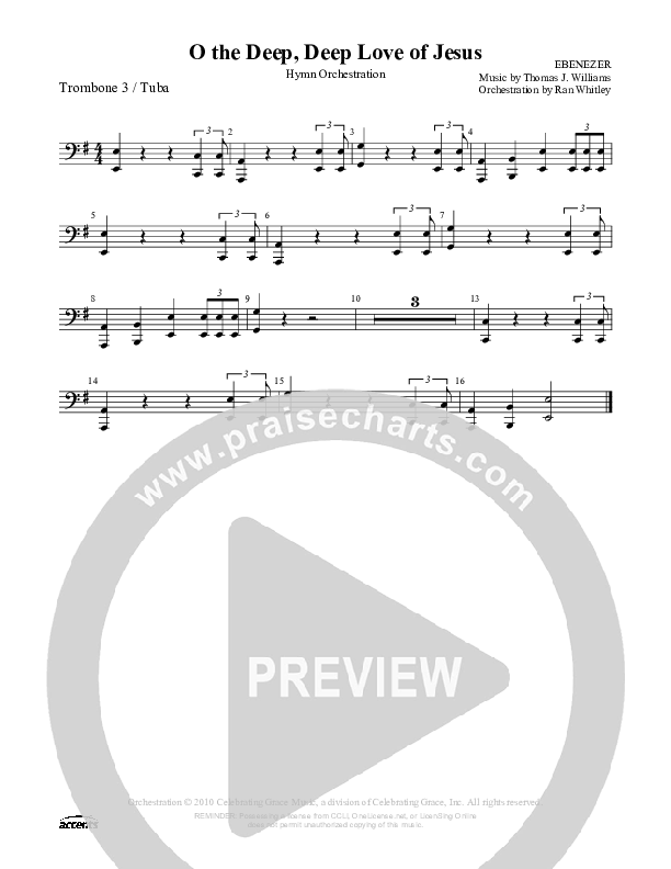 O The Deep Deep Love Of Jesus Trombone 3/Tuba ()