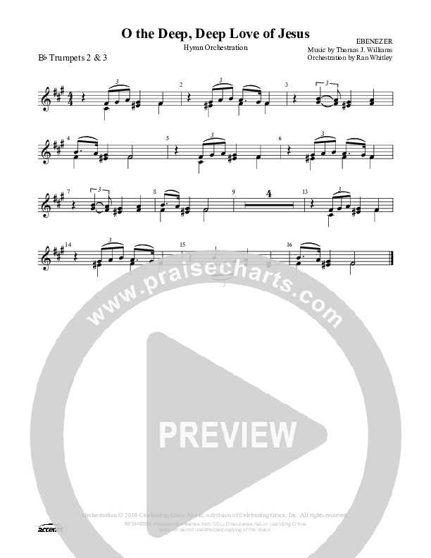 O The Deep Deep Love Of Jesus Trumpet 2/3 ()