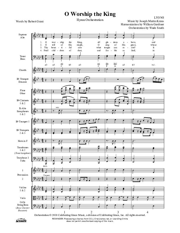 O Worship The King Orchestration ()