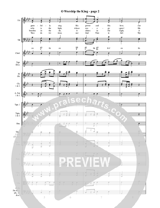 O Worship The King Conductor's Score ()